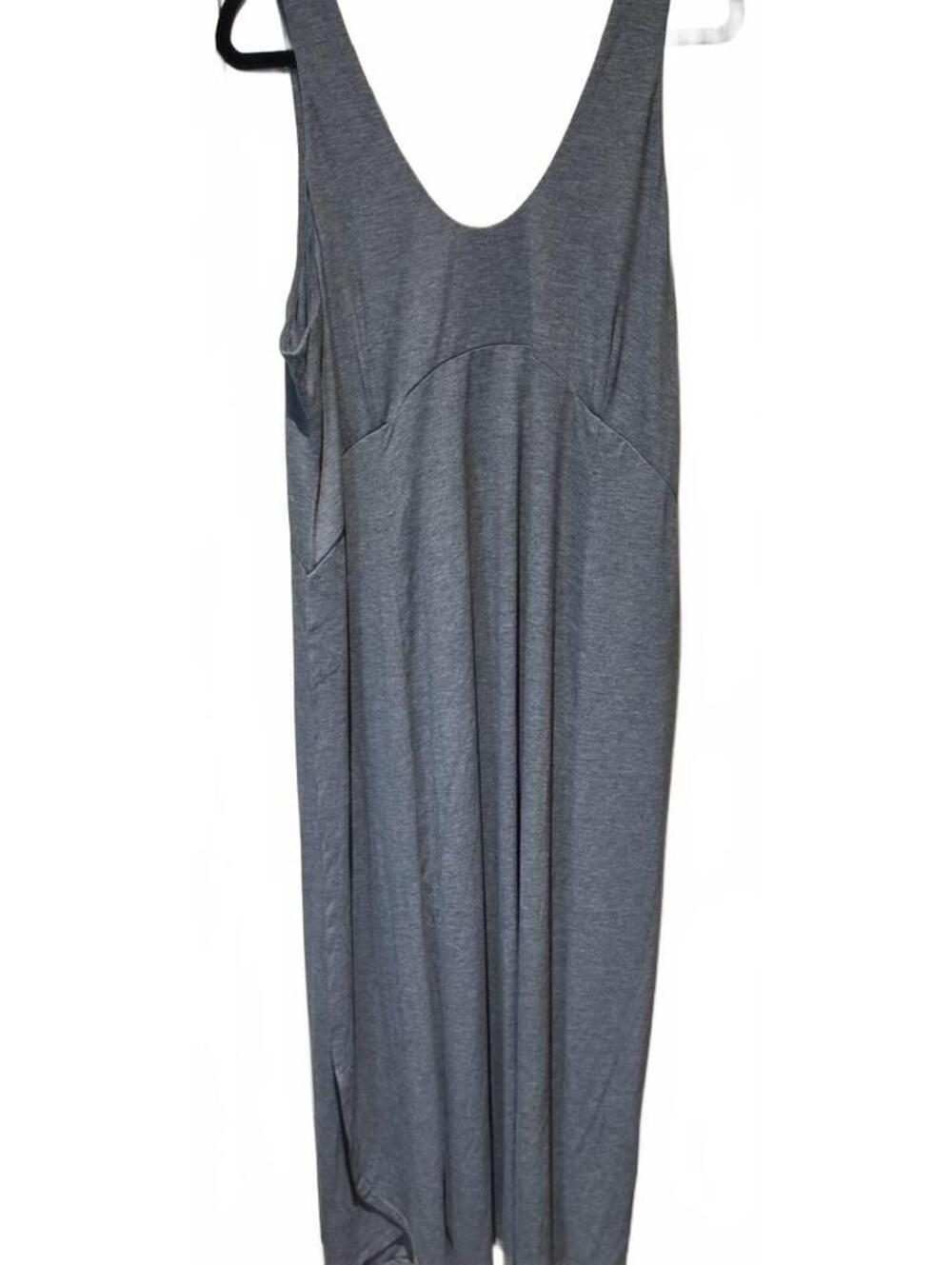 Halara U Neck Flowy Maxi Casual Tank Dress Women  2XL Gray Four Way Stretch